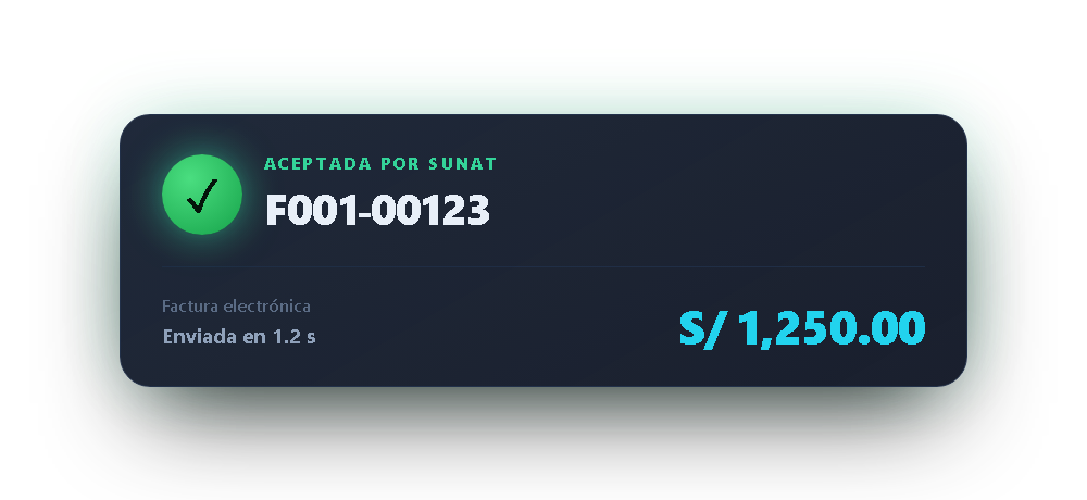Comprobante electrónico aceptado por SUNAT